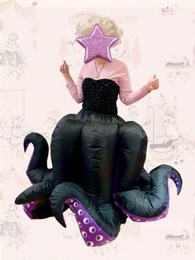 Ursula Costume: Inflatable Tentacles, Wig, Necklace, and Earrings